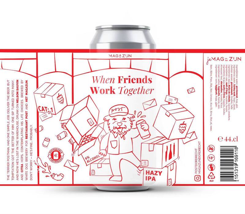 When Friends Work Together - White Dog Brewery IPA - New England / Hazy 440ml