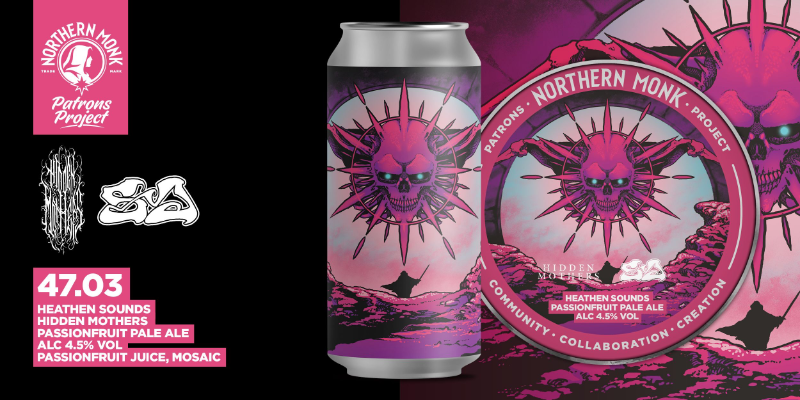 Patrons Project 47.03 // Steven Yoyada // Hidden Mothers: Heathen Sounds - Northern Monk Pale Ale - Fruited 440ml