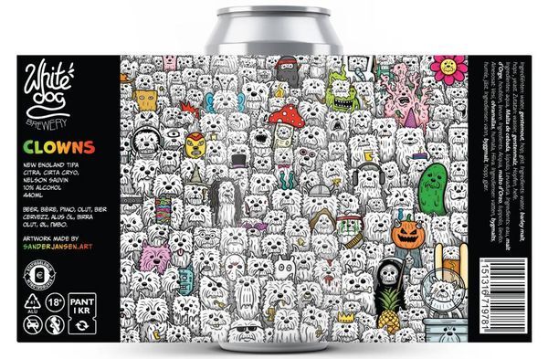 Clowns - White Dog Brewery IPA - Triple New England / Hazy 440ml