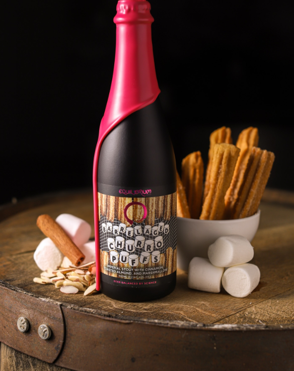 Churro Puffs - Equilibrium Brewery Stout - Imperial / Double Pastry 500ml