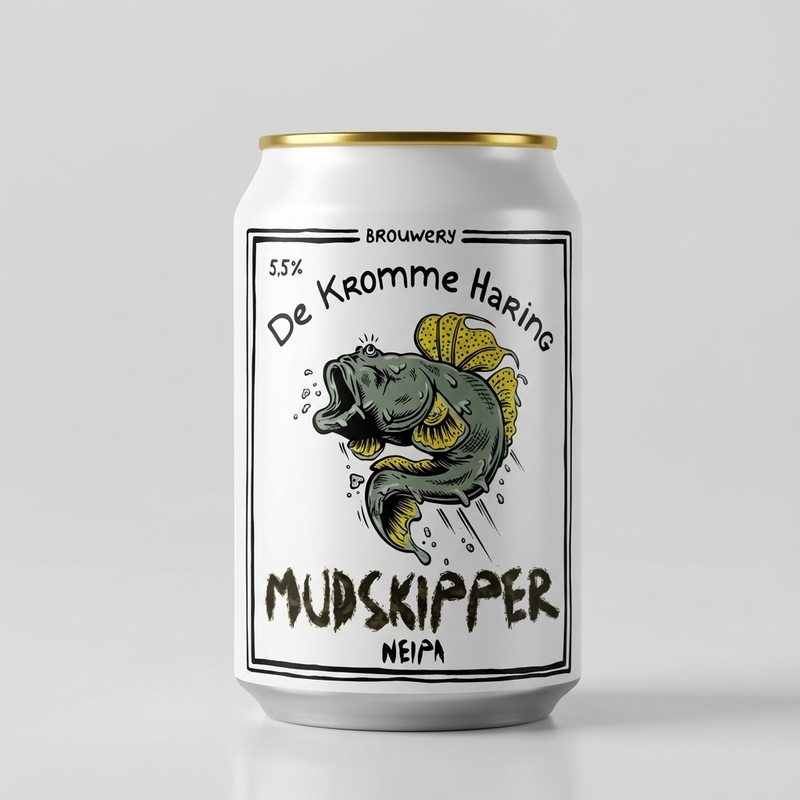 Mudskipper Motueka / Nelson Sauvin - De Kromme Haring IPA - New England / Hazy 330ml