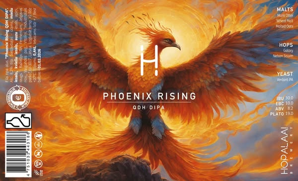Phoenix Rising - Hopalaa IPA - Imperial / Double New England / Hazy 440ml