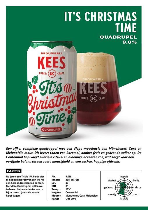 It's Christmas Time - Brouwerij Kees Belgian Quadrupel 330ml