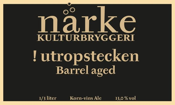 ! utropstecken Barrel Aged - Närke Kulturbryggeri Barleywine - American 330ml