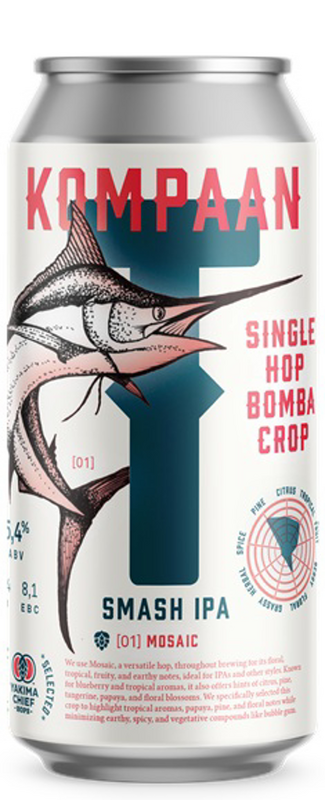 Battle Royale Single Hop Bomba Crop Mosaic - KOMPAAN Dutch Craft Beer Company IPA - American 440ml
