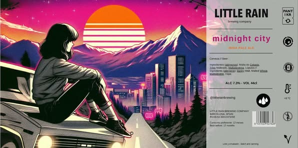 Midnight City - Little Rain Brewing Company IPA - New England / Hazy 440ml