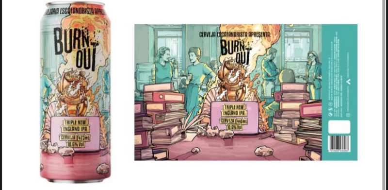 Burnout - Cervejaria Escafandrista IPA - Triple New England / Hazy 440ml