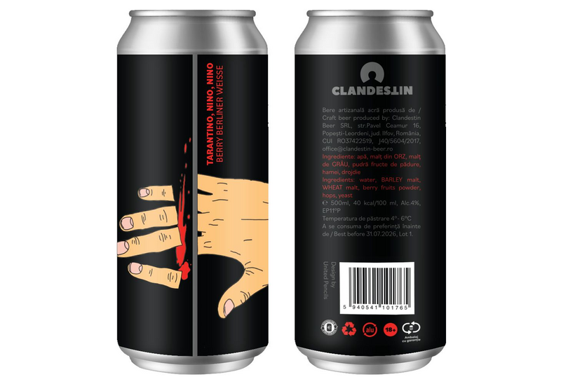 Tarantino Nino Nino - Clandestin Beer Sour - Berliner Weisse 500ml