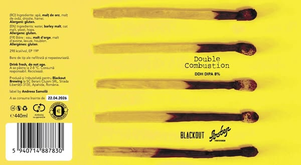 Double Combustion - Blackout Brewing IPA - Imperial / Double New England / Hazy 440ml