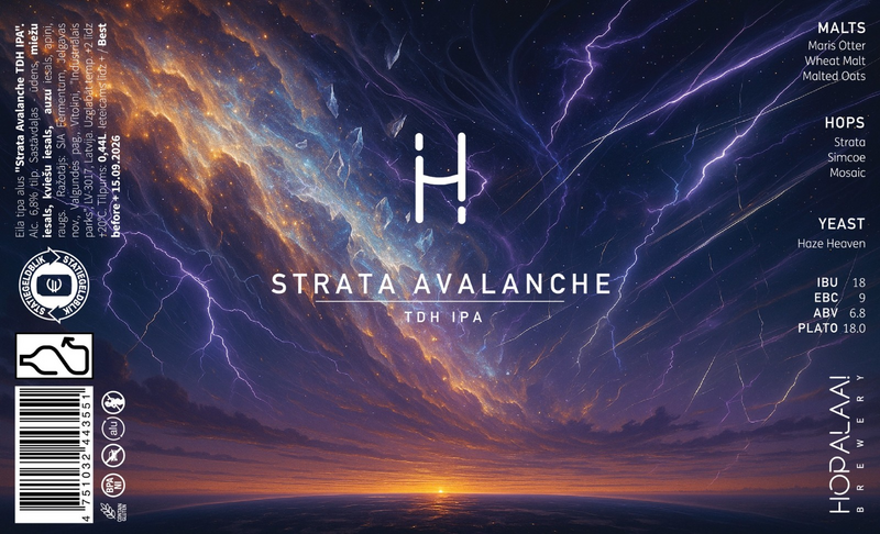 Strata Avalanche - Hopalaa IPA - New England / Hazy 440ml