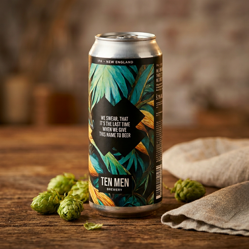 We Swear, that it's the last time when we give this name to beer - Ten Men Brewery IPA - New England / Hazy 500ml