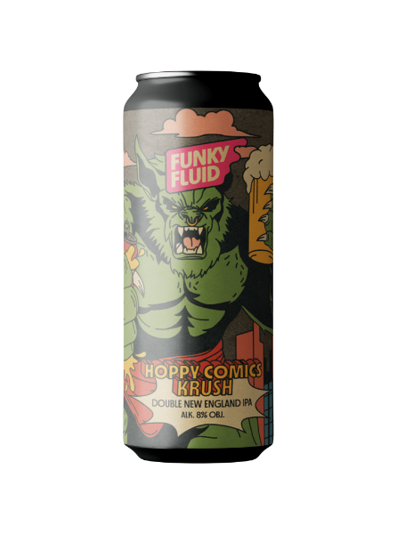 Hoppy Comics: Krush - Funky Fluid IPA - Imperial / Double New England / Hazy 500ml