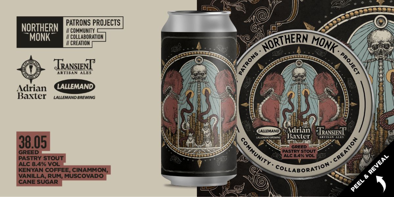 Patrons Project 38.05: Adrian Baxter - Transient: Greed - Northern Monk Stout - Imperial / Double Pastry 440ml
