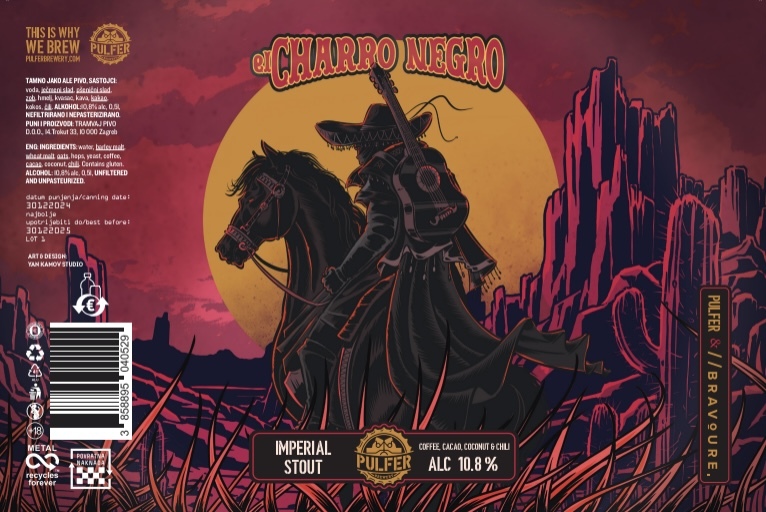Charro Negro - Pulfer Brewery Stout - Imperial / Double 500ml