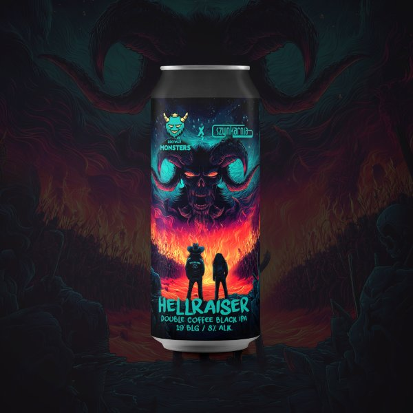 Hellraiser - Browar Monsters IPA - Imperial / Double Black 500ml