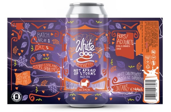 Not Afraid Of Storms - White Dog Brewery IPA - New England / Hazy 440ml