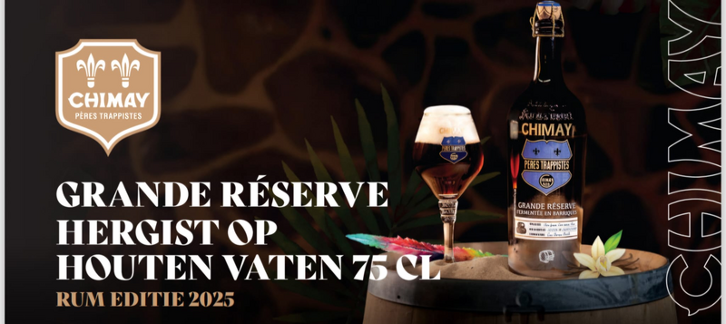 Grande Réserve Barrel Fermented Rhum 2025 (75cl) - Bières de Chimay Belgian Strong Dark Ale 750ml