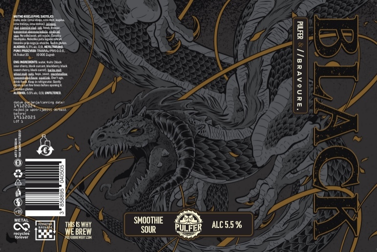 Black - Pulfer Brewery Sour - Smoothie / Pastry 500ml