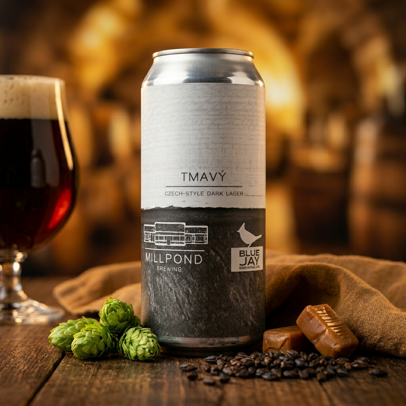 Tmavý (collab with Blue Jay) - Millpond Brewing Lager - Tmavé (Czech Dark) 473ml
