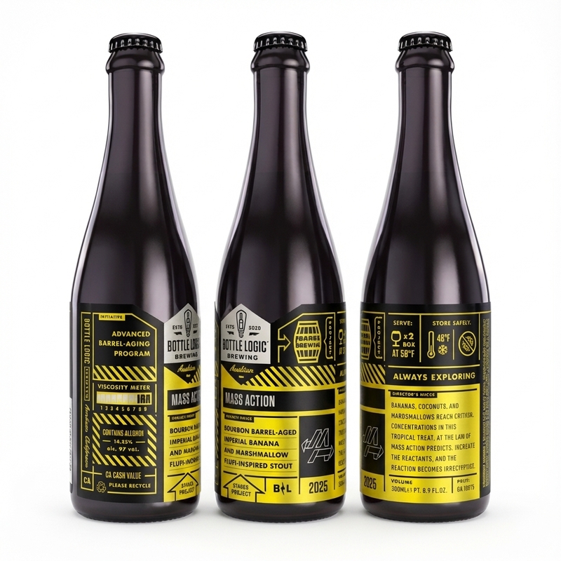 Mass Action (2025) - Bottle Logic Brewing Stout - Imperial / Double Pastry 500ml