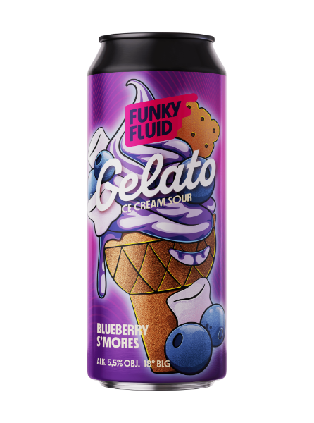 Gelato: Blueberry S'mores - Funky Fluid Sour - Smoothie / Pastry 500ml