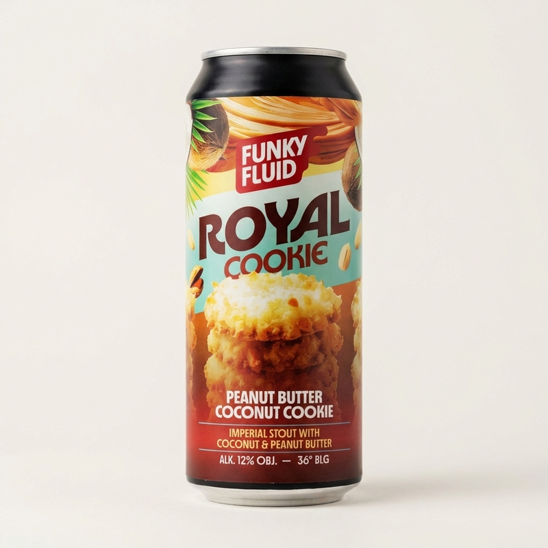 Royal Cookie: Peanut Butter Coconut Cookie - Funky Fluid Stout - Imperial / Double Pastry 500ml