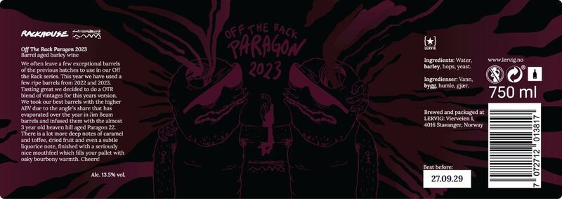 Rackhouse : Off The Rack Paragon 2023