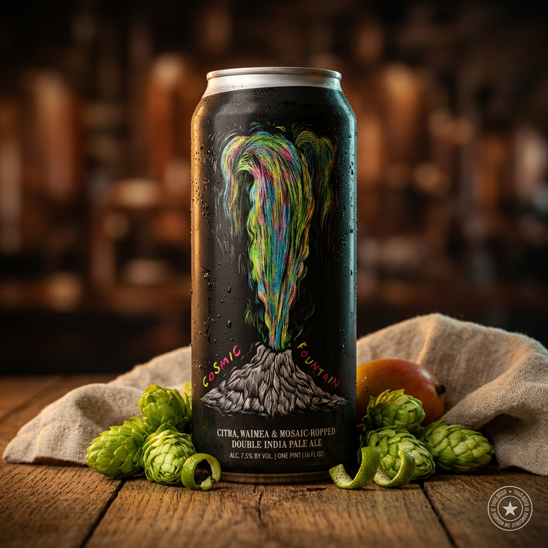 Cosmic Fountain - Hop Butcher For The World IPA - Imperial / Double New England / Hazy 473ml