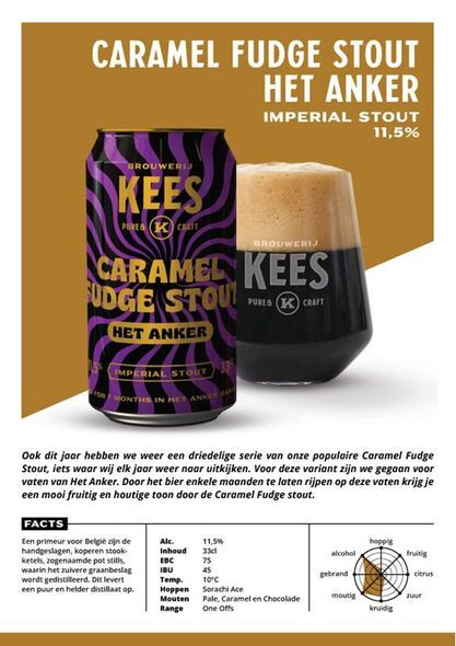 Caramel Fudge Stout : Het Anker - Brouwerij Kees Stout - Imperial / Double 330ml