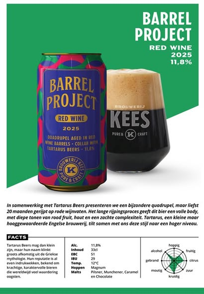 Barrel Project 2025 Red Wine Aged In Red Wine Barrels. (Collab With Tartarus Brewing)