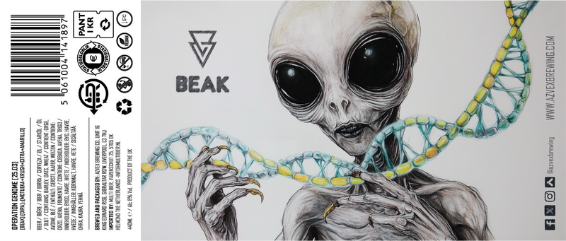 25.03 Beak - Azvex Brewing Company IPA - Imperial / Double New England / Hazy 440ml
