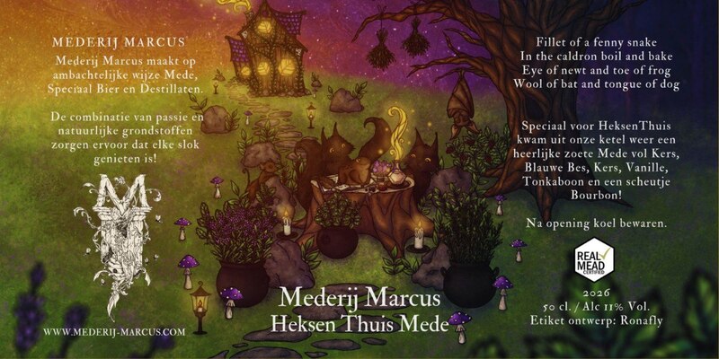 Heksen Thuis Mede 2026 - Mederij Marcus Mead - Metheglin 500ml