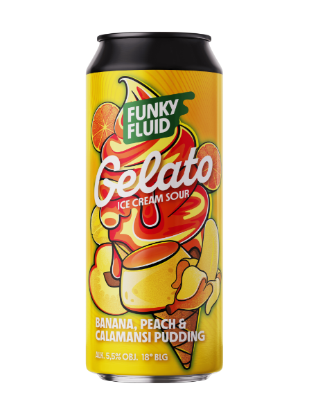 Gelato: Banana, Peach & Calamansi Pudding - Funky Fluid Sour - Smoothie / Pastry 500ml