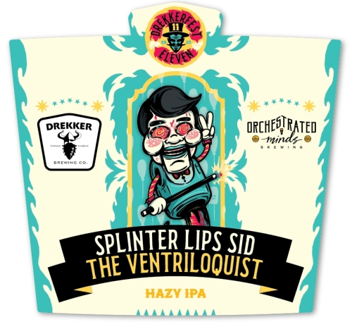 Splinter Lips Sid: The Ventriloquist - Drekker Brewing Company IPA - New England / Hazy 473ml