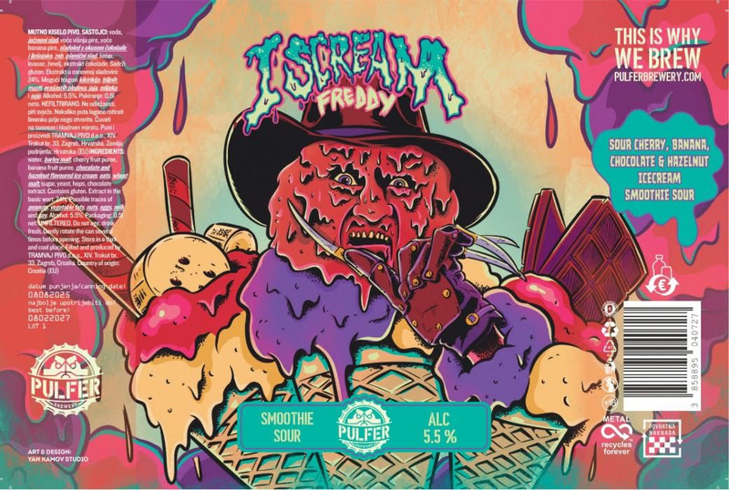 Iscream Freddy - Pulfer Brewery Sour - Smoothie / Pastry 500ml