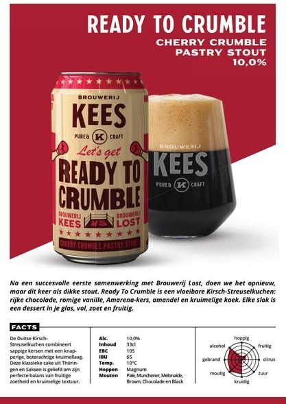 Ready To Crumble - Brouwerij Kees Stout - Imperial / Double Pastry 330ml