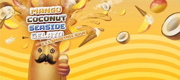 Mango Coconut Seaside Gelato - Lobik Sour - Smoothie / Pastry 440ml