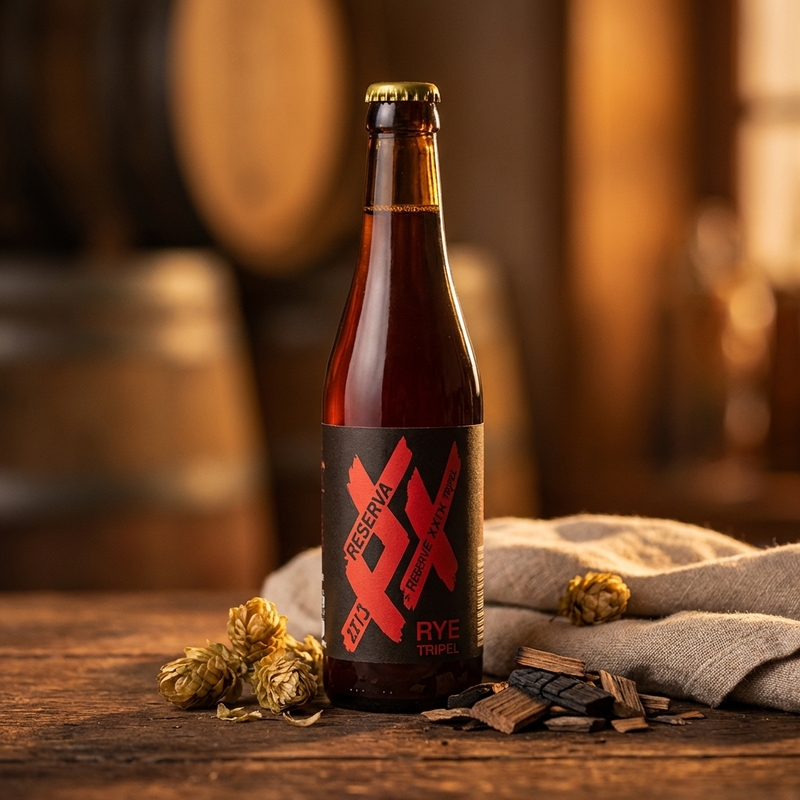 XXX Rye Tripel Reserva 10% - Vintage 2022 - 24° Plato - 2 Yr Bourbon Whiskey Barrel Aged - De Struise Brouwers Belgian Tripel 330ml