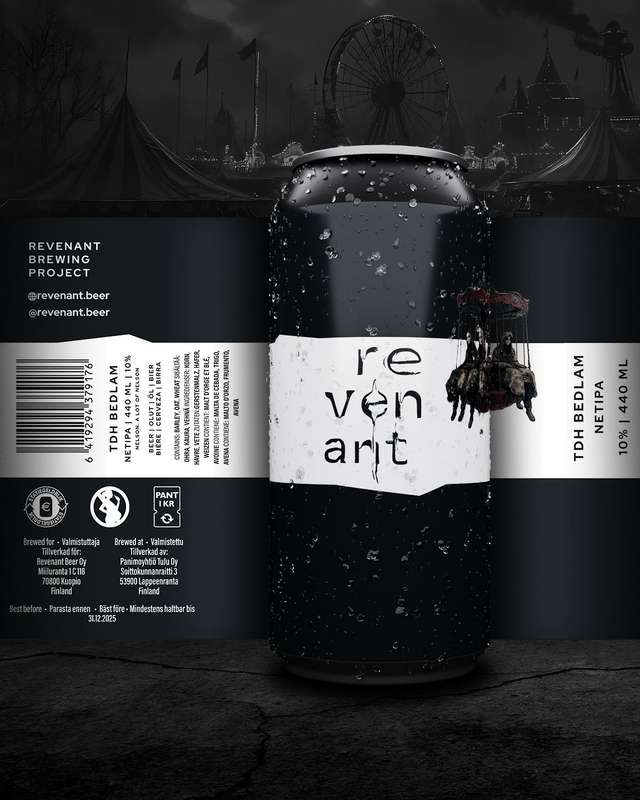 TDH Bedlam - Revenant Brewing Project IPA - Triple New England / Hazy 440ml