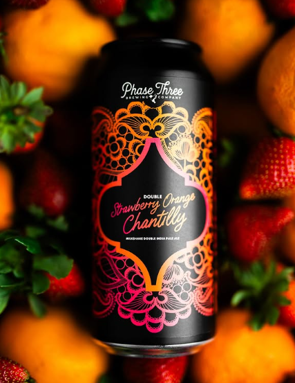Double Strawberry Chantilly - Phase Three Brewing IPA - Milkshake 473ml