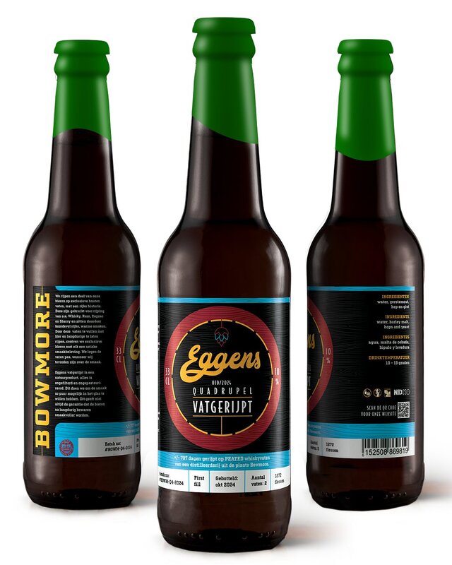 Eggens Quadrupel Vatgerijpt 707 Dagen Peated Whiskyvaten - Eggens Belgian Quadrupel 330ml