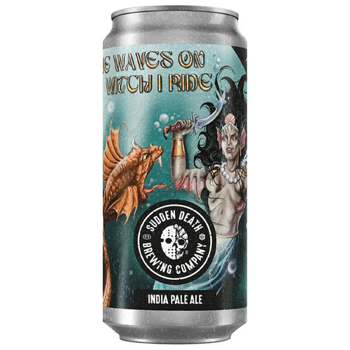 The Waves on Witch I Ride - Sudden Death Brewing Co. IPA - New England / Hazy 440ml