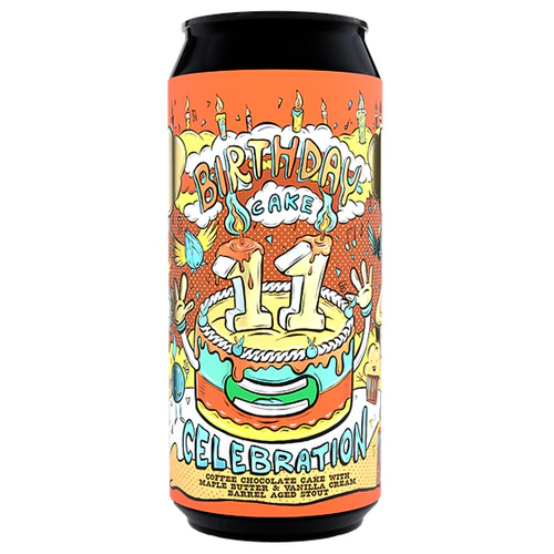 11th Birthday Cake White Chocolat Cake With Maple Butter & Vanilla Cream - Amundsen Brewery Stout - Pastry 440ml