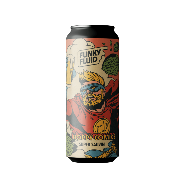 Hoppy Comics: Super Sauvin - Funky Fluid IPA - New England / Hazy 500ml