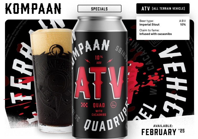 ATV {All Terrain Vehicle} - KOMPAAN Dutch Craft Beer Company Stout - Imperial / Double 440ml