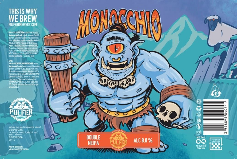Monocchio - Pulfer Brewery IPA - Imperial / Double New England / Hazy 500ml
