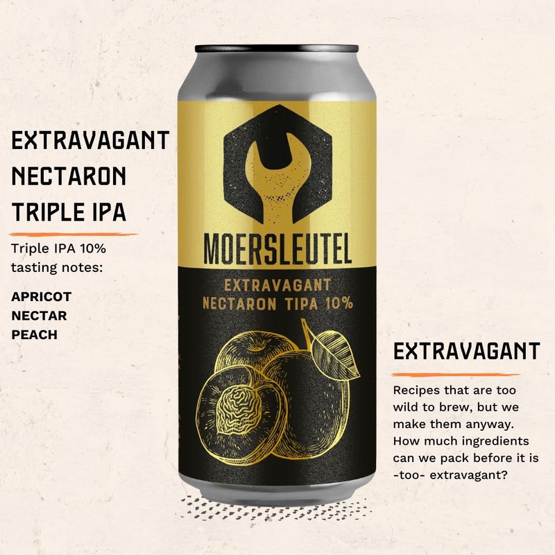Extravagant: Nectaron TIPA - Moersleutel Craft Brewery IPA - Triple 440ml