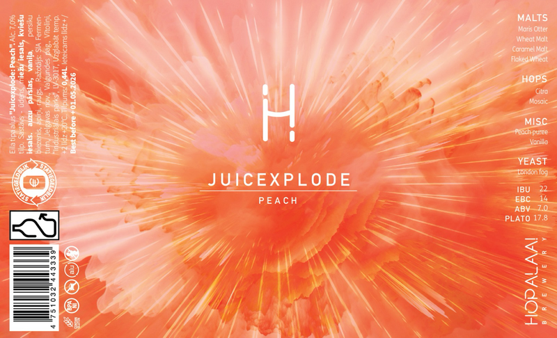 JuiceXplode : Peach - Hopalaa IPA - Other 440ml