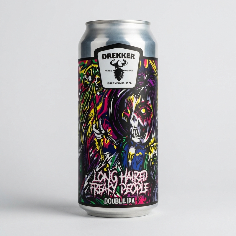 Long Haired Freaky People - Drekker Brewing Company IPA - Imperial / Double New England / Hazy 473ml