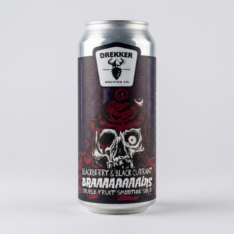 Braaaaaaaains: Blackberry & Black Currant - Drekker Brewing Company Sour - Smoothie / Pastry 473ml